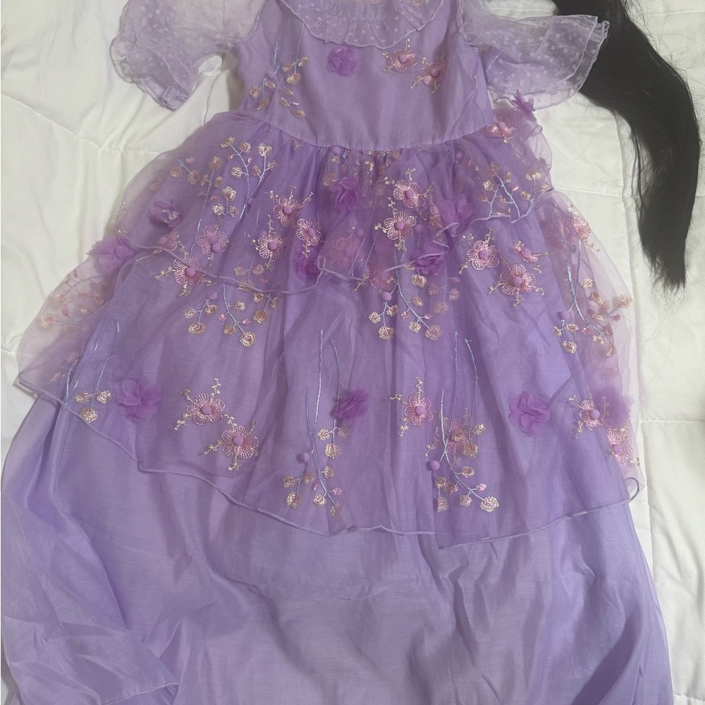 Encanto Isabella Purple Floral Kids Halloween Costume